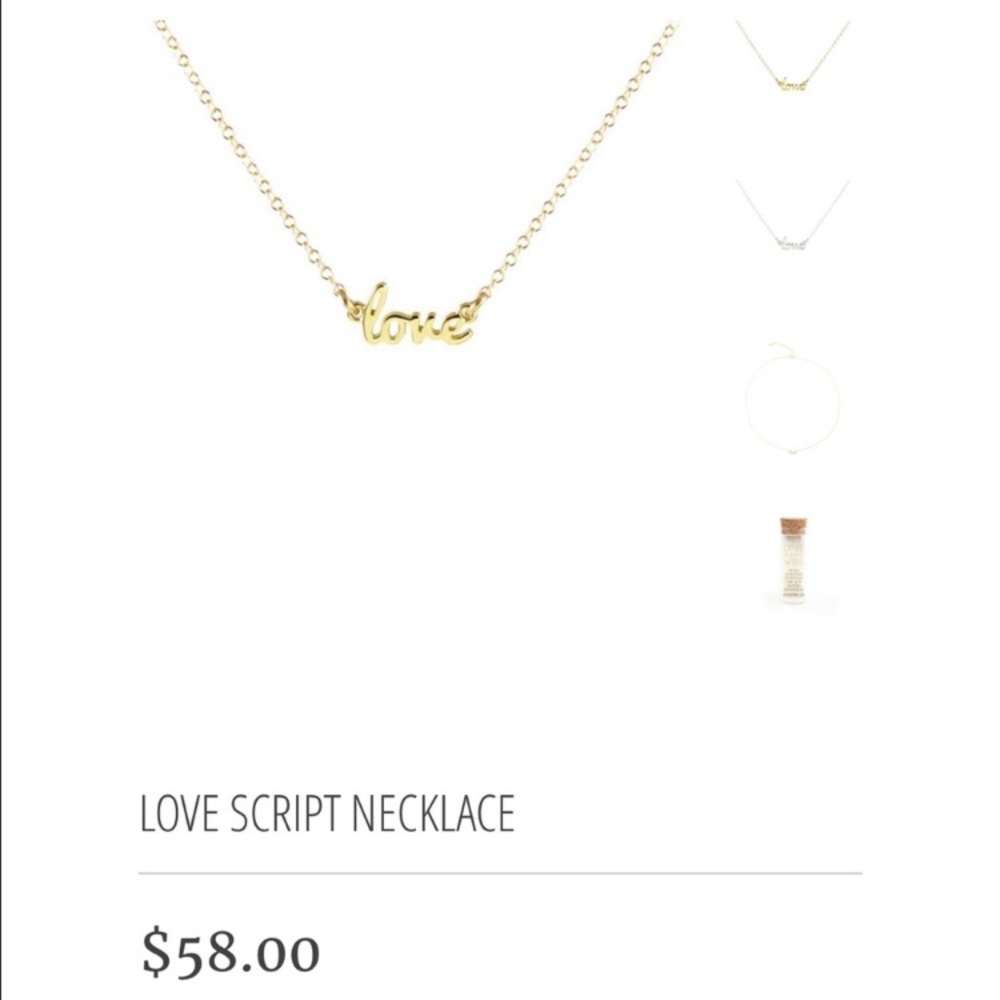 NEW Kris Nations 18k gold overlay “love” necklace - Picture 5 of 5
